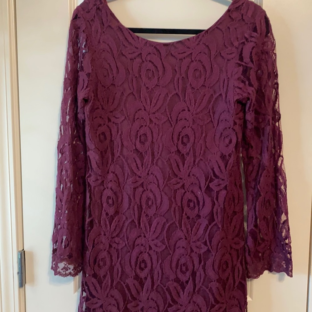 Maroon mini dress